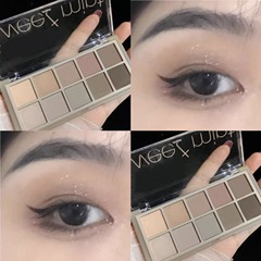 SWEET MINT十色眼影盤大地色亮片閃粉珠光啞光學生灰色水泥色眼妝