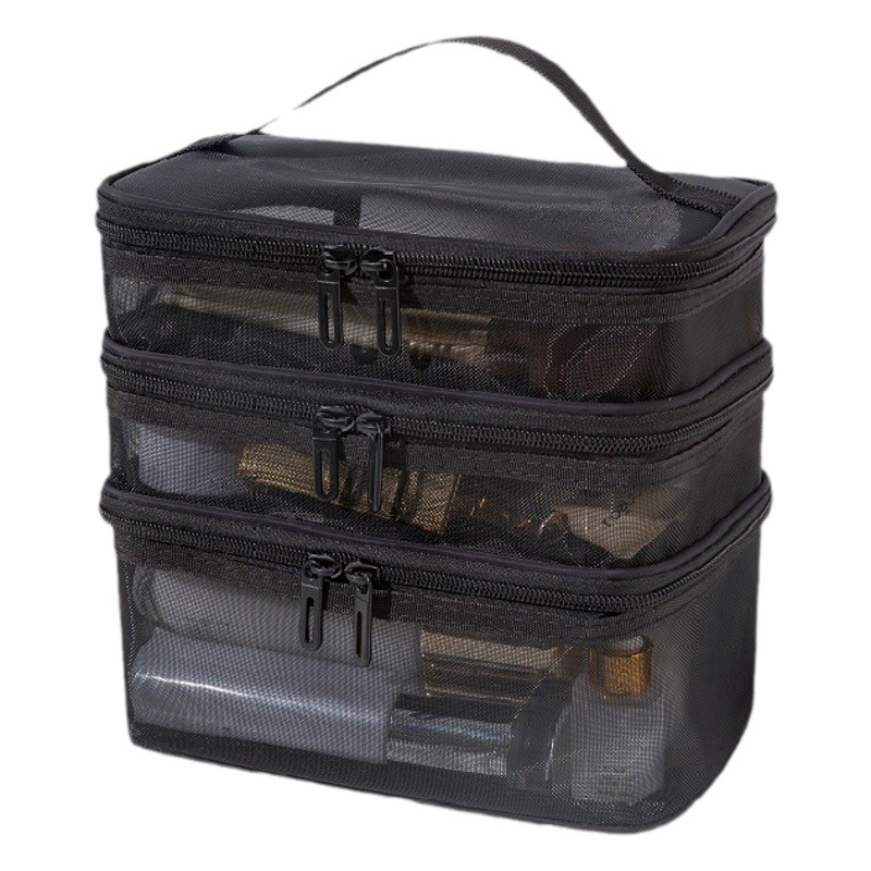 Bolsa de lavado portátil de gran capacidad bolsa de viaje de negocios bolsa de almacenamiento bolsa de malla de viaje bolsa de cosméticos bolsa de una sola capa doble capa tres capas