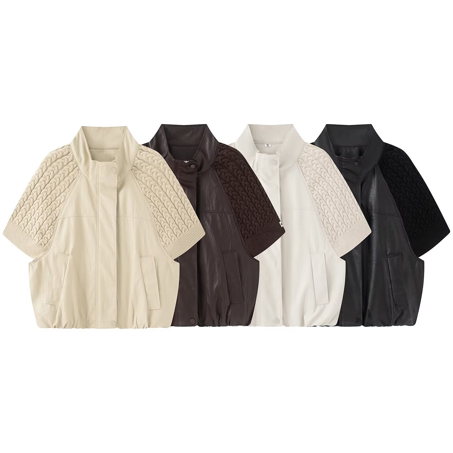 Qadın trikotaj reglan qısaqol pencək