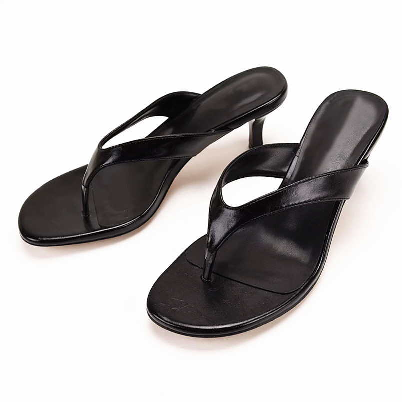 Chanclas de Tacón Alto de PU y Caucho, Tacón Fino, para Verano