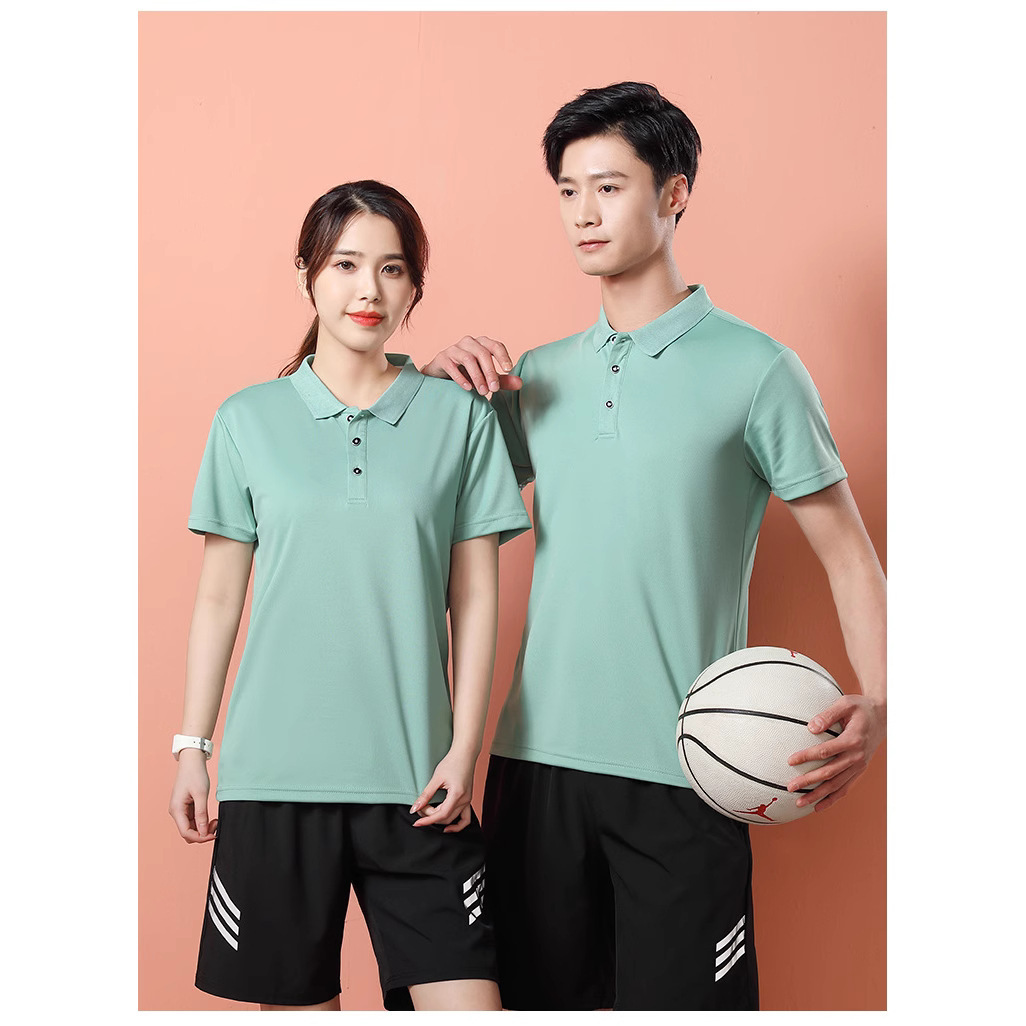 Quick-drying short-sleeved breathable lapel T-shirt polo shirt logo printed group clothing volunteers catering work clothes embroidery