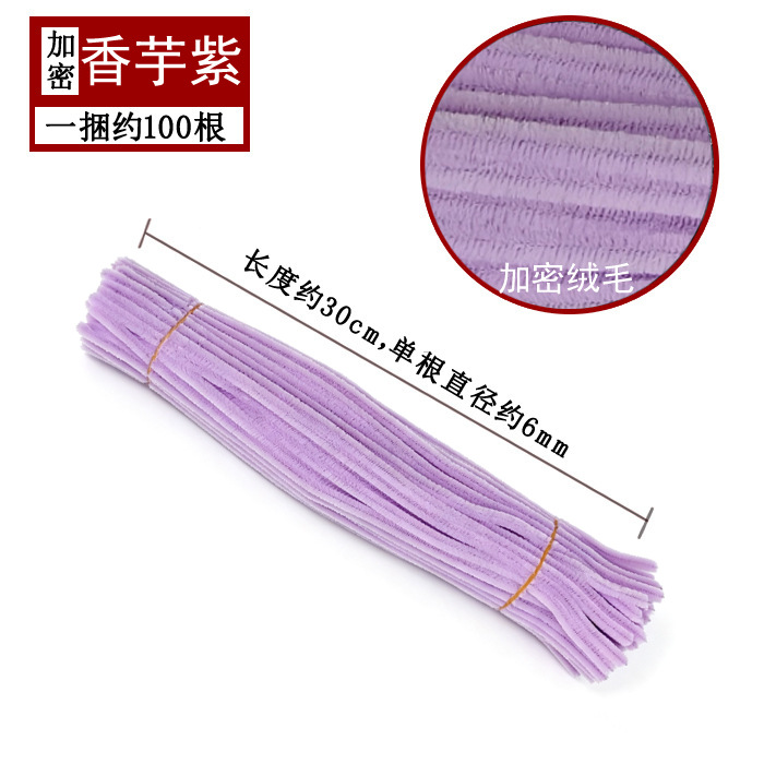 Varillas de felpa encriptadas de 42 colores, tiras para raíces de cabello, materiales populares para ramos hechos a mano, fabricante de varillas de felpa.