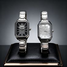 意大利DIY方形腕表链女表满天星罗马字不锈钢表带钢带女士手表女