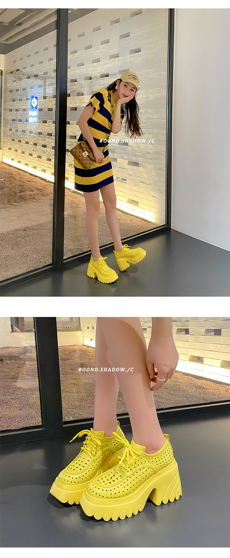 Sandal nữ cao gót đế xuồng da thật hở mũi buộc dây — màu đen, màu hồng, màu trắng ngà, màu vàng chi tiết 21