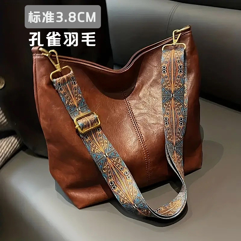Bolso bandolera con accesorios ultra anchos, bolso de color, correa gruesa, correa de repuesto alargada, correa de hombro de bolso universal ajustable