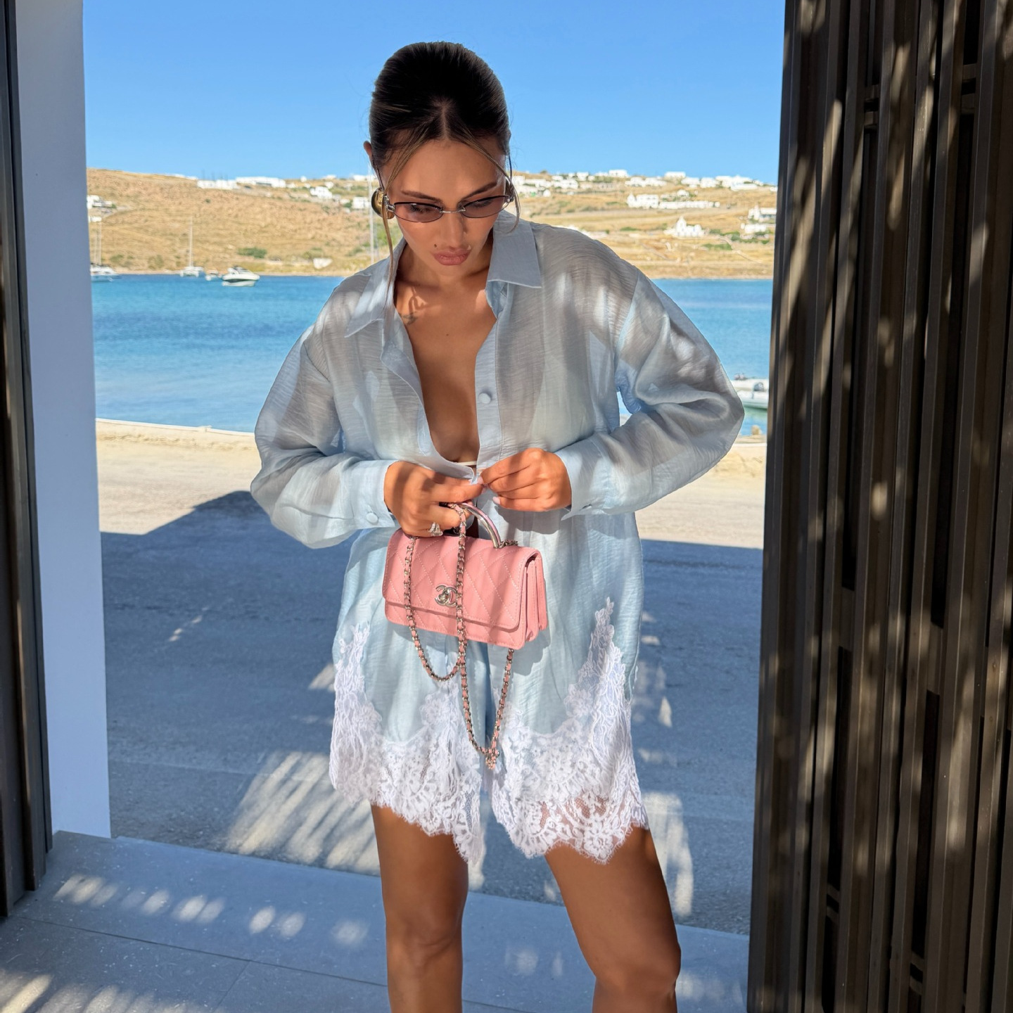 summer lace thin shirt for leisure