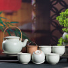 Longquan celadon Ruyao a complete set Kungfu Online tea set ceramics Binglie Gantry pot teacup Gift box suit One piece On behalf of
