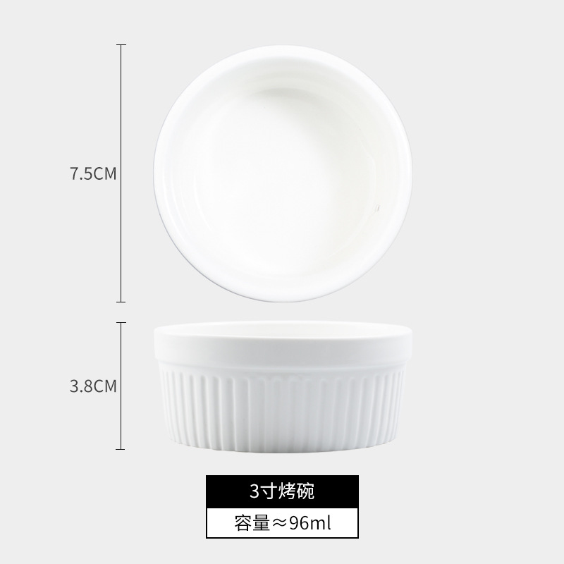 Cerámica shufulei tazón para hornear doble piel leche postre tazón pudín taza pastel al vapor tazón de pan taza de rayas molde para hornear
