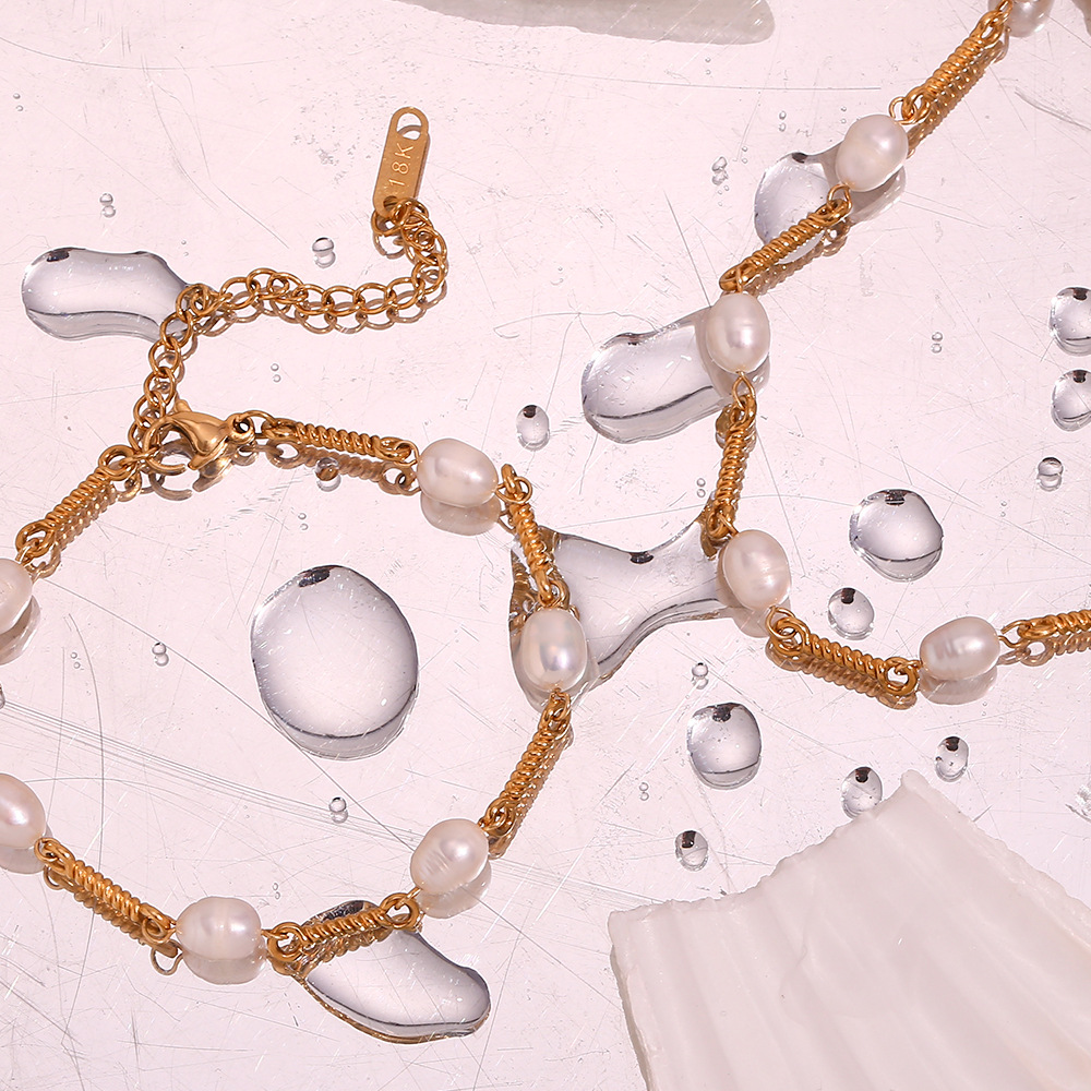 Fresh Water Pearl Stainless Steel Jewelry Sets