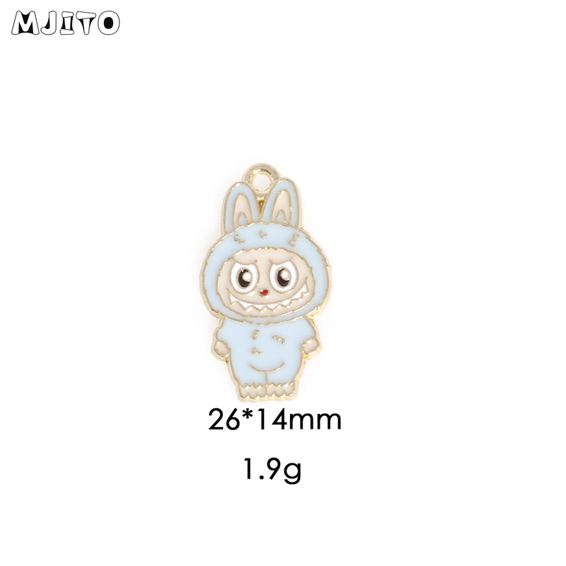 卡通拉布布LABUBU吊坠DIY手机链材料饰品配件跨境钥匙扣合金挂件|undefined