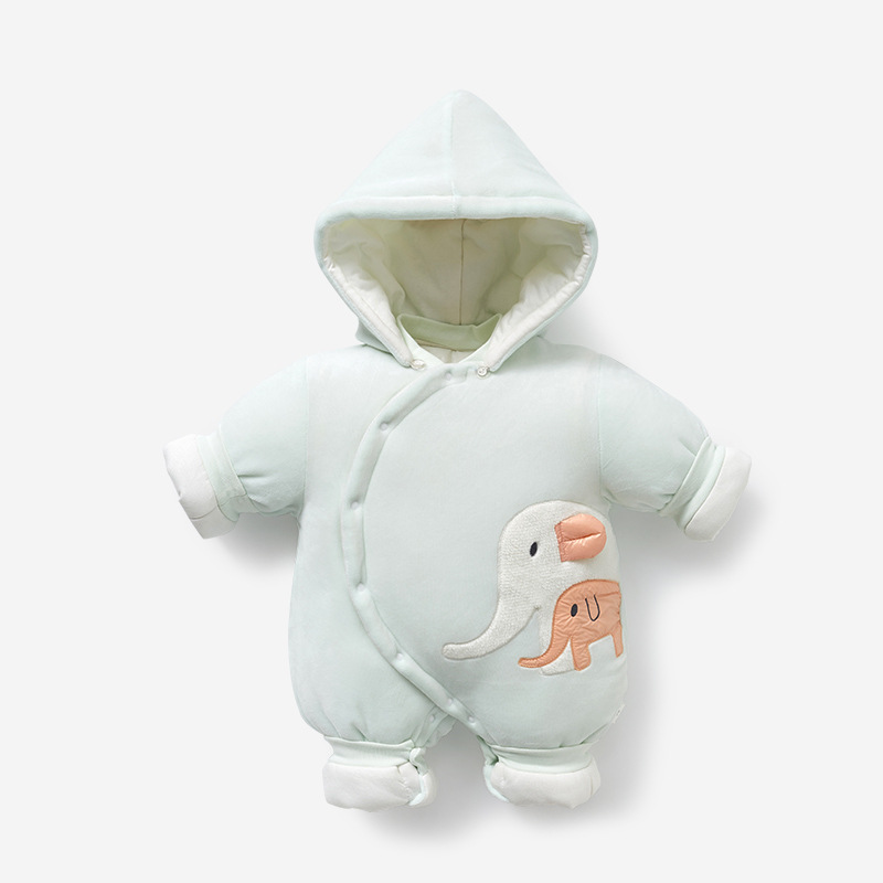 Mono de bebé Otoño e Invierno recién nacido acolchado ropa engrosada hombres y mujeres mameluco cálido ropa de algodón acolchado traje bebé ropa de invierno