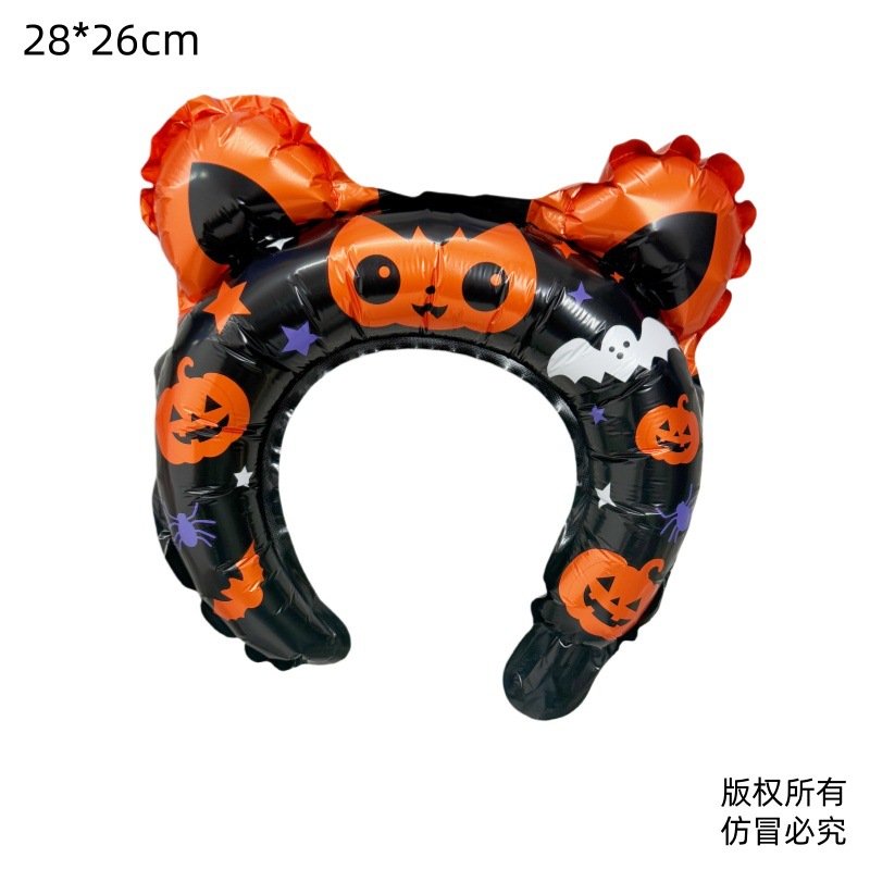 Nuevas diademas de Halloween, bastones, palos de animación, globos, artículos de Halloween, accesorios de decoración para fiestas, globos de aluminio image 14