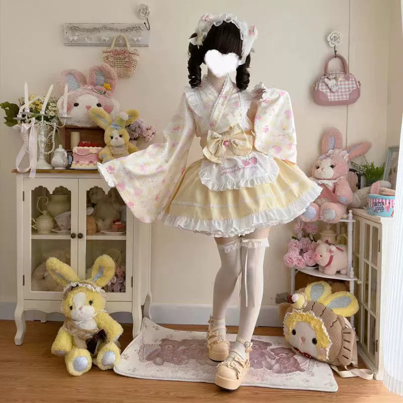 Lolita Оригинальное весеннее и осеннее улучшенное платье горничной ветра Лолита милое платье принцессы ветра