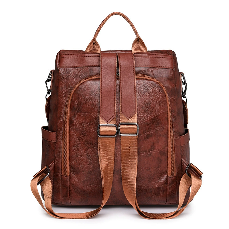 Backpack women’s retro large‑capacity shoulder bag, casual European‑American style, 4 colors