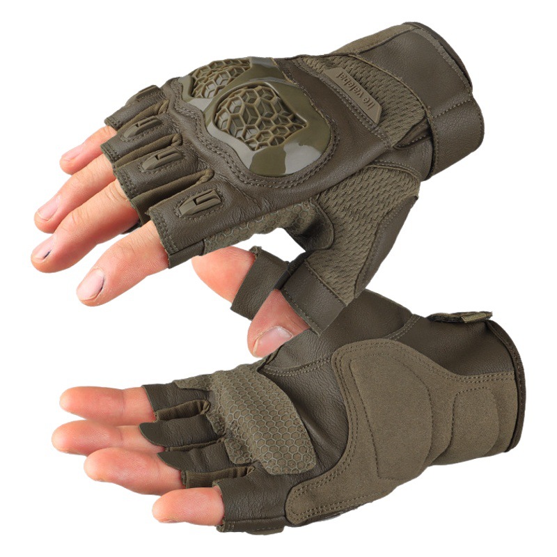 Nuevos guantes deportivos al aire libre de verano antideslizantes, resistentes al desgaste, protección de carcasa blanda, absorción de impactos, a prueba de caídas, guantes tácticos de medio dedo para montar