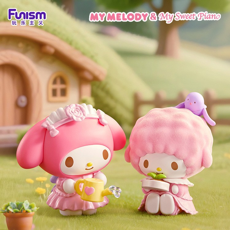 正版三丽鸥盲盒美乐蒂小羊必爱诺小鸟奇遇系列盲盒礼物摆件潮玩