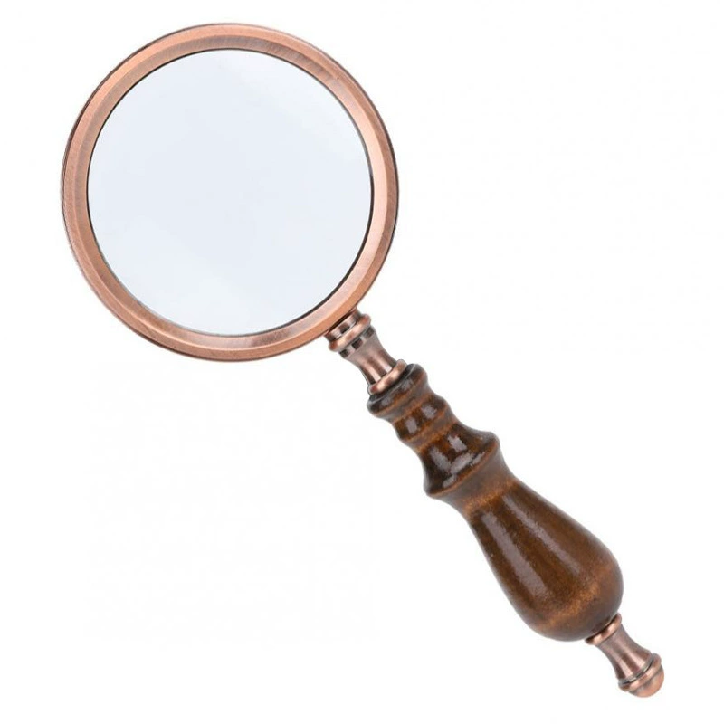 10 цинковый сплав пожилых людей чтение ремонт ювелирных изделий Оценка Винтажная коллекция Полный Металл Handheld стекло деревянная ручка увеличительное стекло