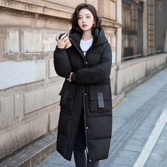 冬季羽绒棉服女新款加厚韩版宽松外套中长款棉衣时尚连帽过膝棉袄