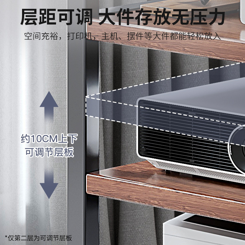 Estante de impresora, oficina de piso, almacenamiento móvil multicapa, gabinete de acabado de hierro forjado, estación de trabajo, soporte de host de computadora