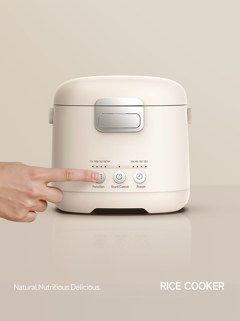 Mini Rice Cooker For Small Households Titanium Liner 1.2 Litre_voghion.com