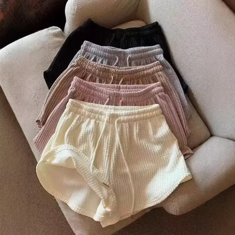 Comfortable Women's Shorts Casual Versatile Home A-Line Shorts Outerwear Drawstring New High-Waisted Slimming Shorts