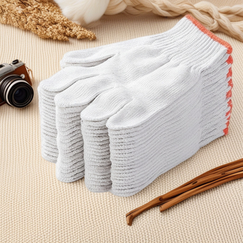 [400g Cotton Thread] Labor Protection Gloves, Thickened Nylon Yarn Fabric, Wear-Resistant, Not for Hand Protection