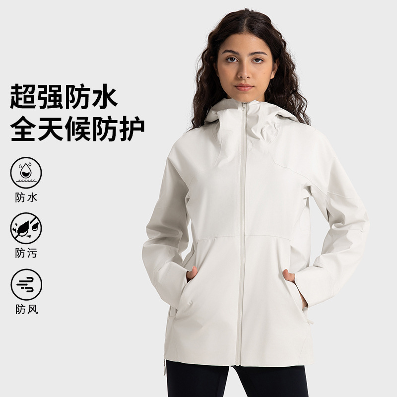 2025 ligero al aire libre nuevo impermeable a prueba de viento anticontaminación ropa de asalto mujeres cardigans con sombrero caminata ropa de montaña de campamento