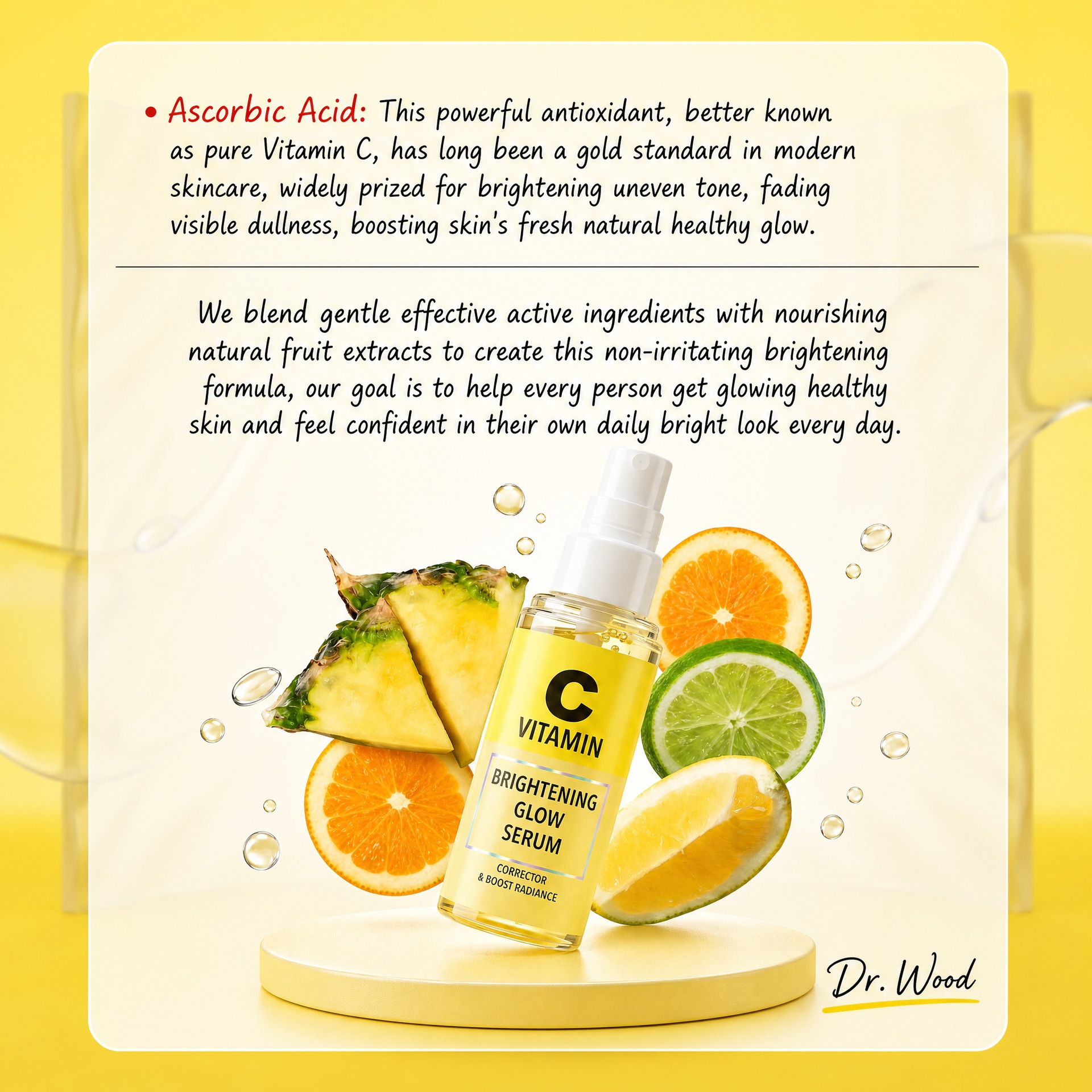 Grenzüberschreitend TK Lagerbestand Amz neuer Trend VITAMIN C Aufhellendes Serum Frischer Mandarine Sanft und Erfrischend Alltäglich