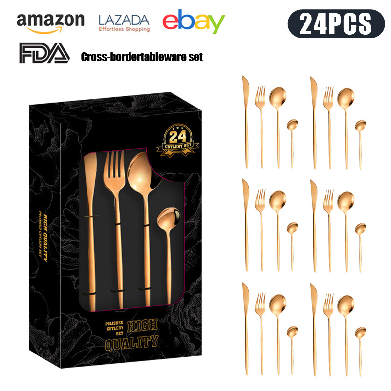 블랙 창 상자 장미 24 피스 세트