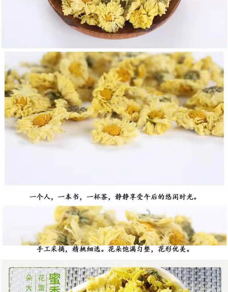 Hang Bai Ju Chrysanthemum Tea Premium Tongxiang White Chrysanthemum Loose Flowers 1000g for Daily Brewing quality and texture