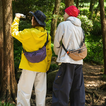 复古斜挎包包女休闲百搭腰包个性运动风胸包男徒步单肩小包骑行包