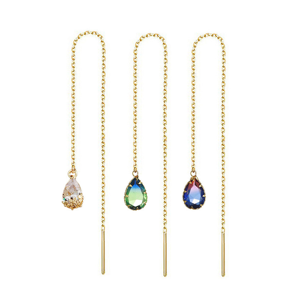 trend elegant earrings stainless steel drop-shaped