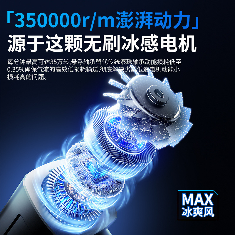 吹き込みと吸引を統合したハンドヘルド強力小型ファンブラシレスモーター強力な送風機除塵高速ハリケーンターボファン|undefined