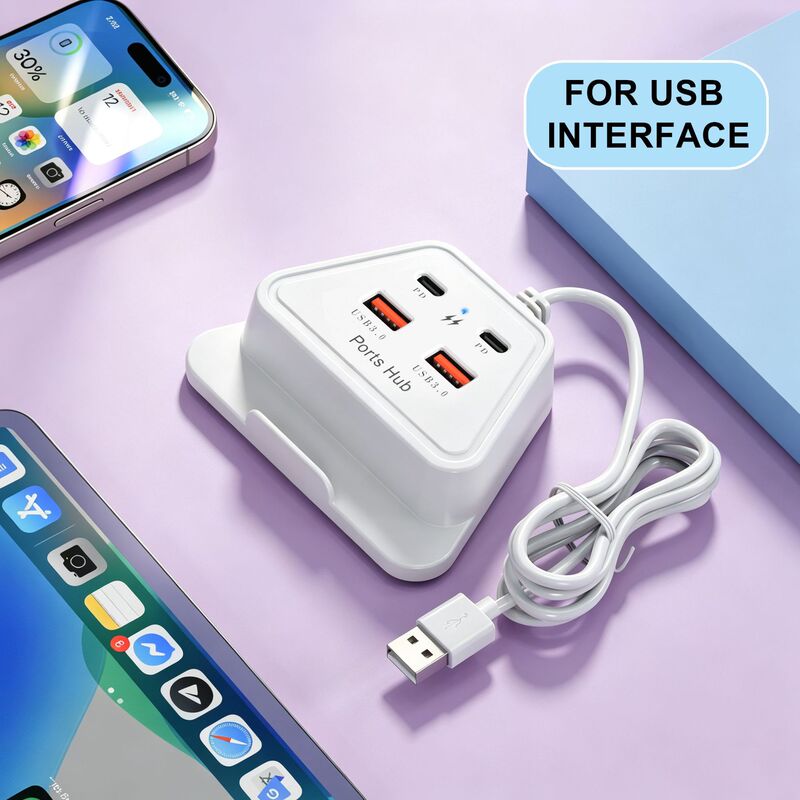 HUB docking station with 12W type-C port and multi-port USB charging hub is suitable for Huawei and Apple devices HUB docking station with 12W type-C port and multi-port USB charging hub is suitable for Huawei and Apple devices