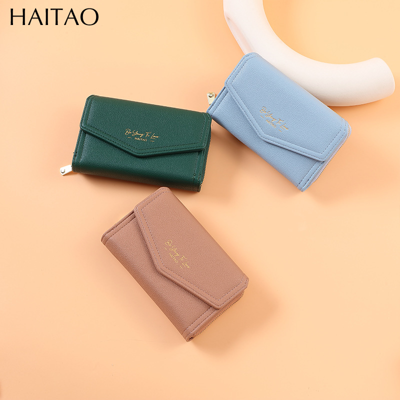 Todos los tipos de nuevos ins mujeres lindas damas cartera de alta calidad corta multi-tarjeta billetera con cremallera pequeña bolsa de mano