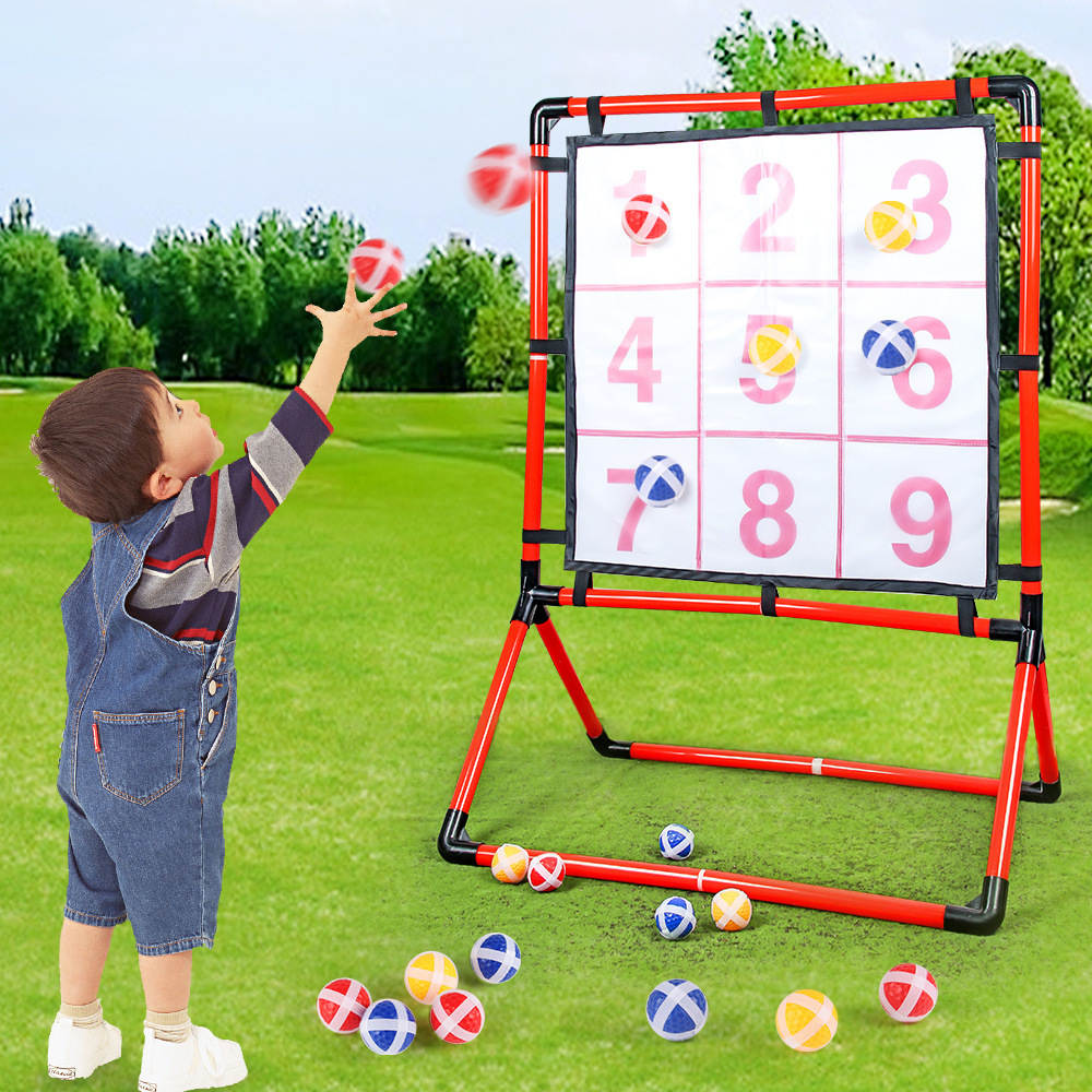 Juegos de exportación transfronterizos 2 en 1 juego de lanzamiento de bolas pegajosas juguetes deportivos al aire libre indoor