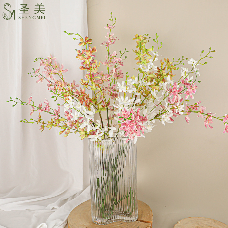 仿真万代兰蜘蛛兰洋兰柳枝客厅电视柜摆件插花假花样板房装饰假花