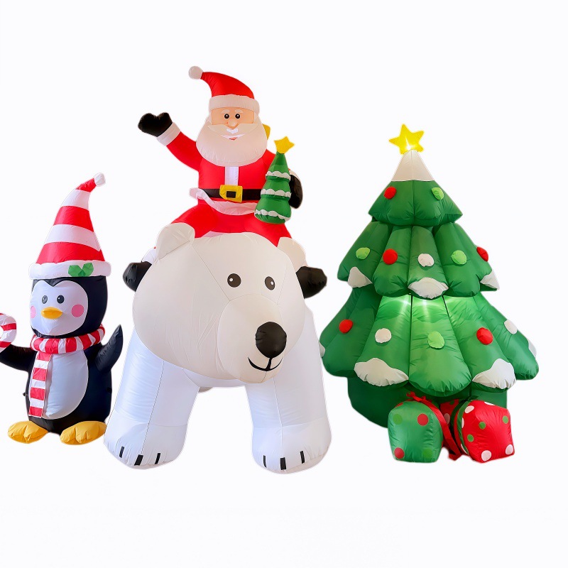Fuente transfronteriza nuevo modelo de aire inflado de Santa Claus árbol de Navidad muñeco de nieve decoración de patio al aire libre modelo de aire