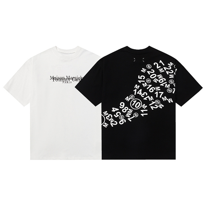 24SS 新デジタルパターンラウンドネックメンズとレディースのトレンディな半袖コットンカジュアル T シャツシリーズ|undefined