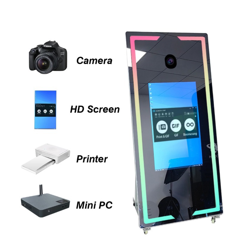 Nueva máquina fotográfica todo en uno 2026: espejo mágico inteligente con pantalla táctil transfronteriza y impresora multifunción 360 de fábrica image 3