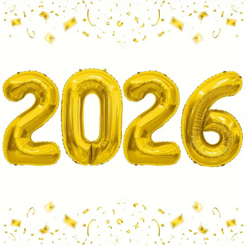 2026数字32寸数字气球套装马年跨年新年庆典晚会派对装饰铝膜气球|undefined
