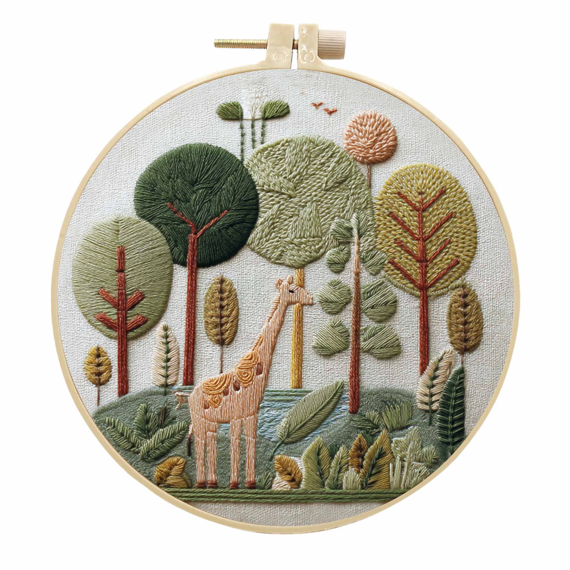 Material de bordado a mano transfronterizo DIY paquete de bordado a mano libre europeo DIY decoración creativa para el hogar Jirafa