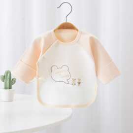 新生儿半背衣夏款无骨宝宝和尚服长袖纯棉单上衣打底衫婴幼儿衣服