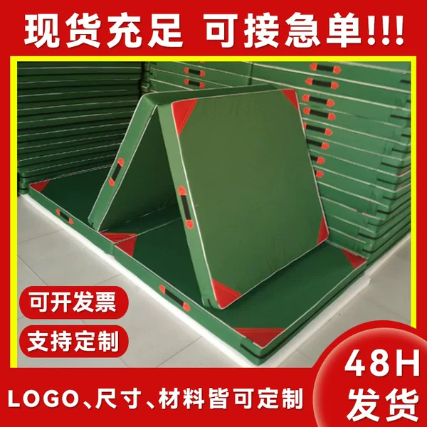 Folding Canvas Gymnastics Mat for Students, Sit-Up Mat for High School Entrance Exams, Dance Practice, Sports Training, Thickened Sponge Mat