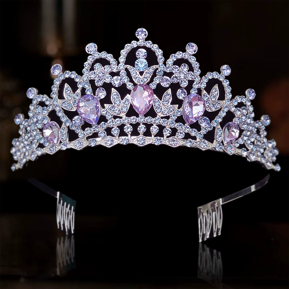 Диадема с rhinestones для невесты, аксессуар для волос, корона, оптом, стиль высшего качества, европейский стиль