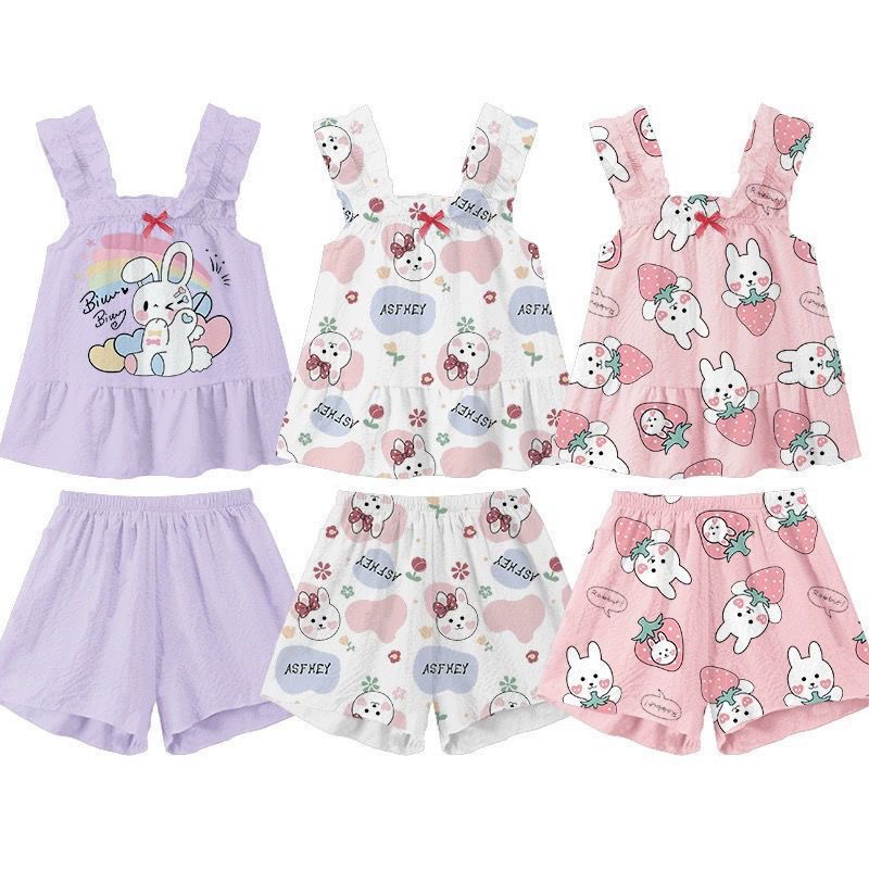Summer thin cute cartoon set, pijama, lifting effect