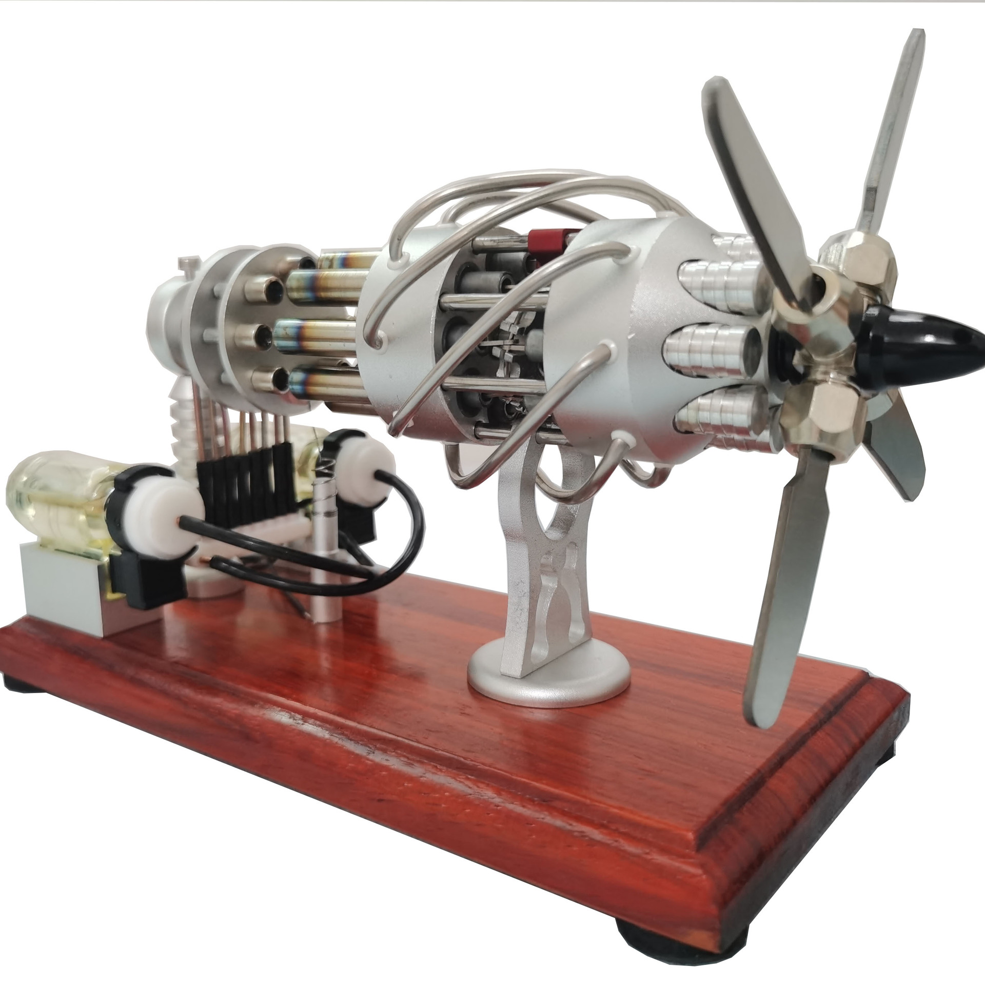 Xuanke 16 placa oblicua Stirling motor modelo externo turbina de gas juguetes físicos educativos novela tecnología creativa regalos