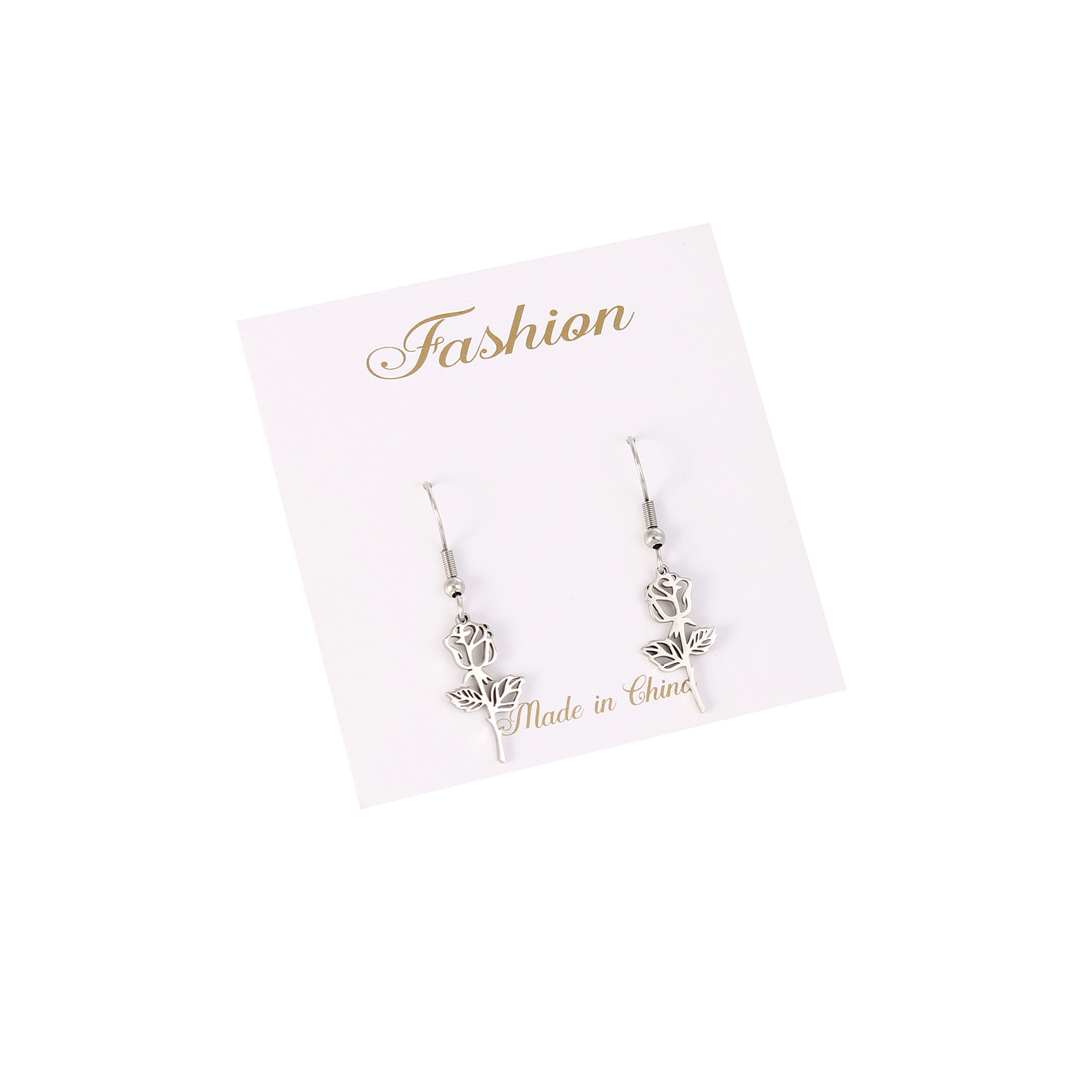 1 Pair Fashion Portrait Polishing Stainless Steel Drop Earrings display picture 21