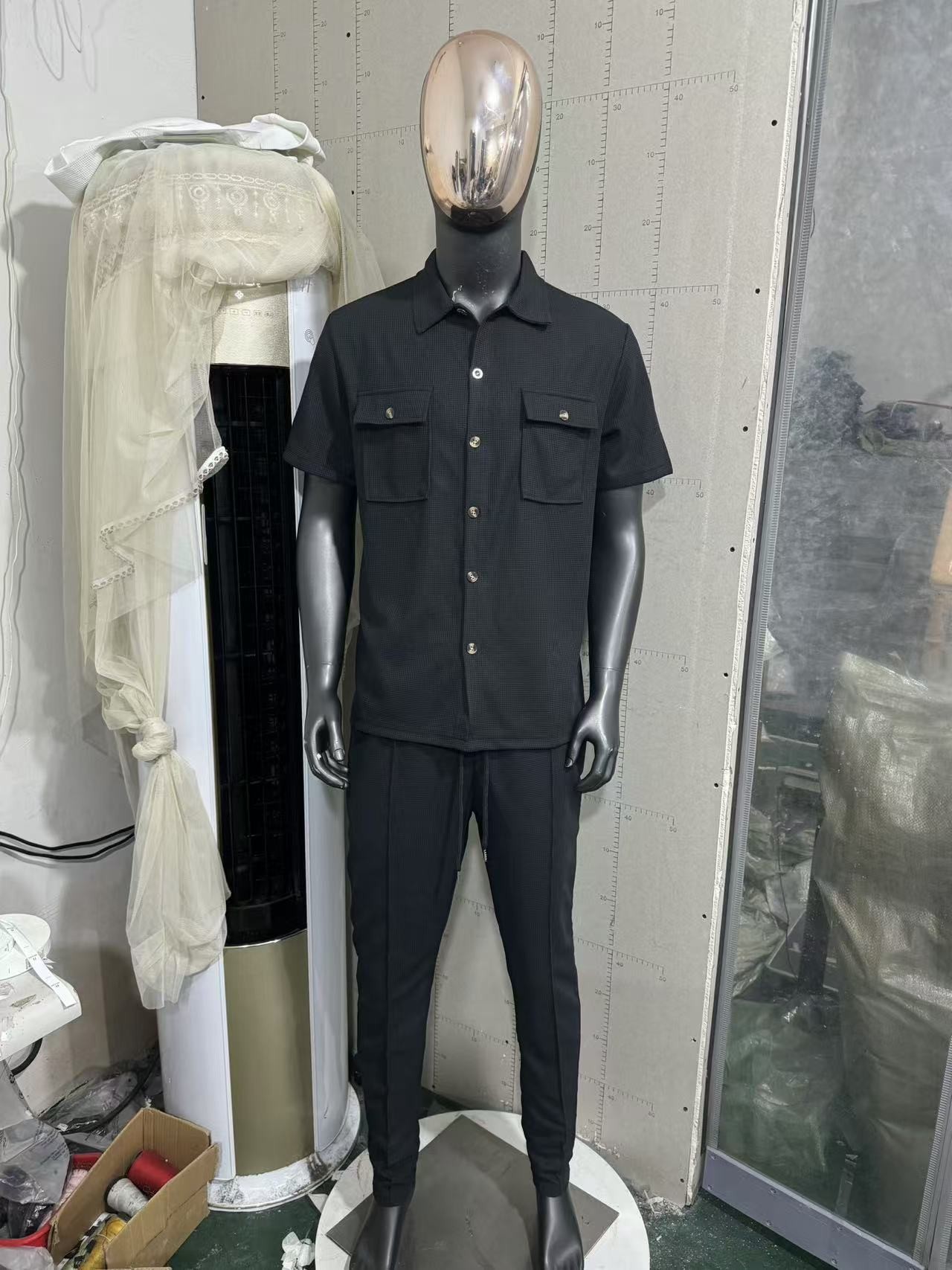 Solid Colour Cardigan Shirt With Pockets For Men Summer Casual_voghion.com