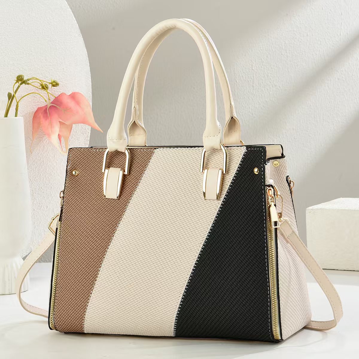 Nuevo bolso de color en contraste 2025 bolso de mujer de moda de gran capacidad bolso de mensajero casual bandolera bags transfronterizos